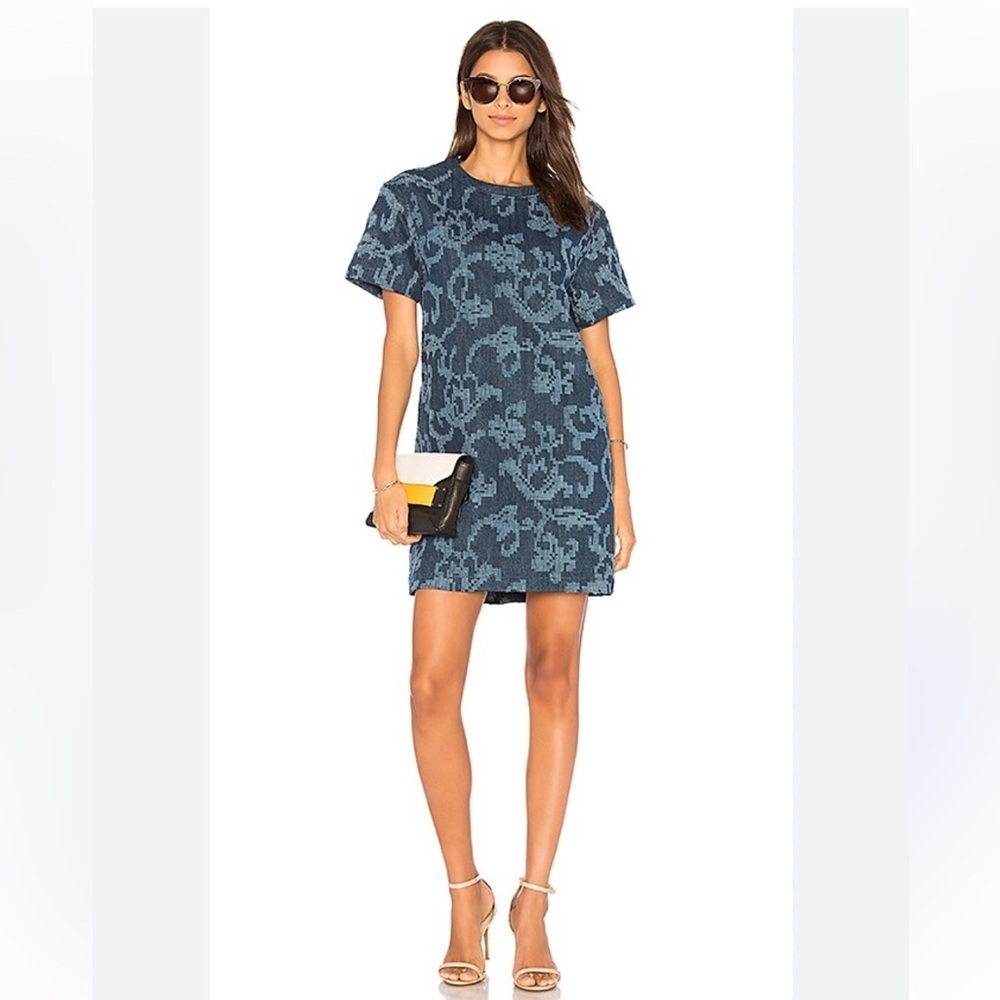Rag&Bone Esmond Laser Cut Denim Mini Dress Size M